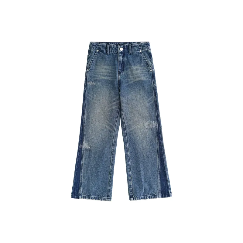 BLUELANDINC Flared Pants Jeans Women's Blue-0