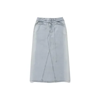 COVERNAT SS24 Denim Long Skirts Women's Light Blue