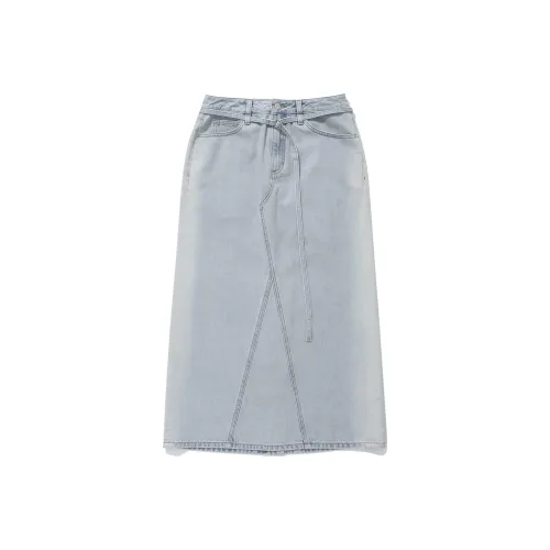 COVERNAT SS24 Denim Long Skirts Women's Light Blue