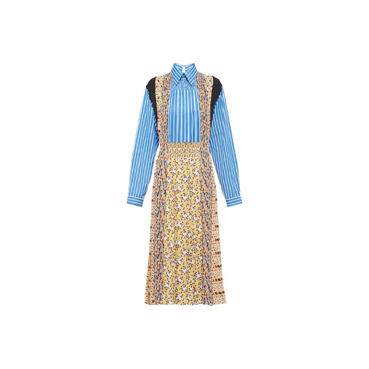 PRADA Long Sleeved Dress Women's Blue-0