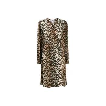 GANNI Long-Sleeved Dresses Women's Brown