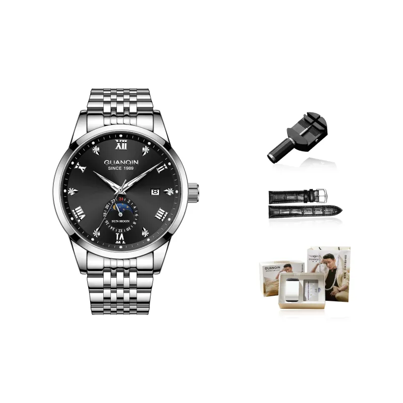 GUANQIN Master Collection Automatic Mechanical Movement Stainless Steel Watchband Watch Men's Watches Gray Dial-12