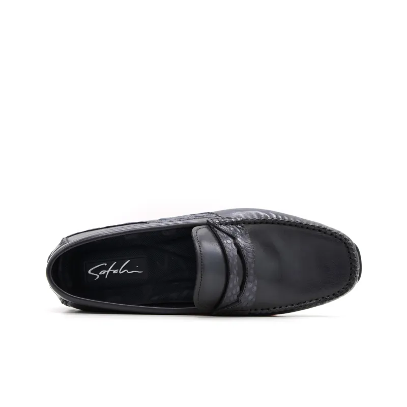 Satchi Loafers Men's Black Gray-3