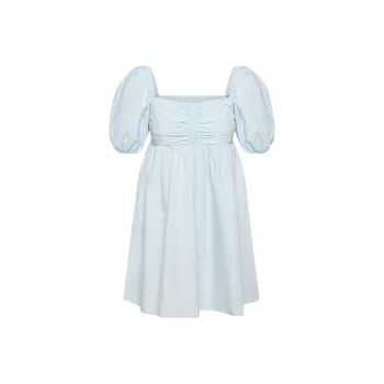 ARITZIA Wilfred Amuse Poplin Mini Dress Short-Sleeved Dresses Women's Classic Light Blue