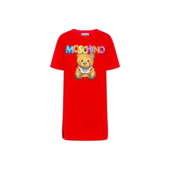 MOSCHINO Short Sleeved Dresses Women's Red