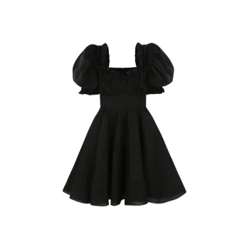 Selkie Collection SS24 Short Sleeved Dress Women's Black