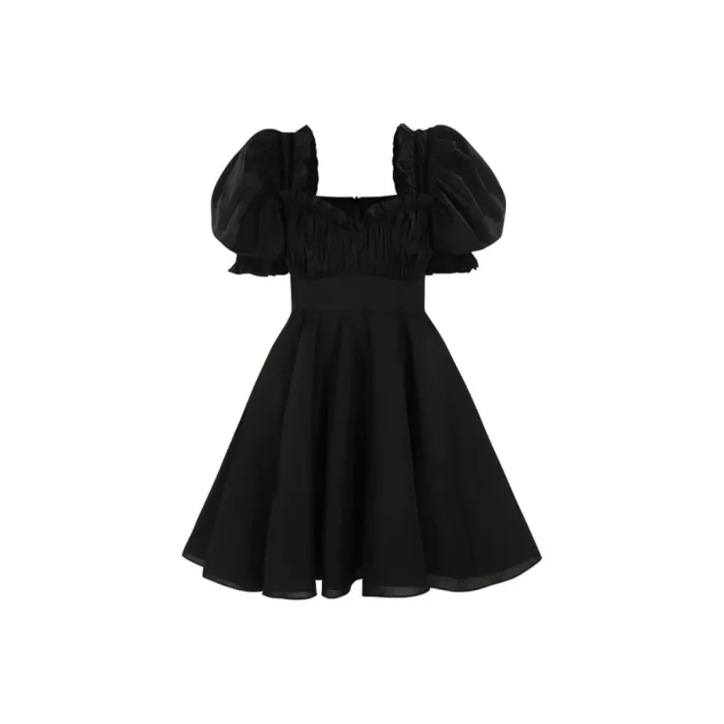 Selkie Collection SS24 Short Sleeved Dress Women's Black-0