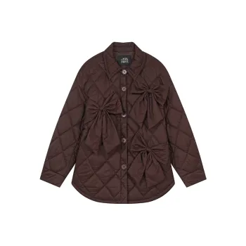 ELF SACK Puffer Jacket Women's Shimmering Red Coffee