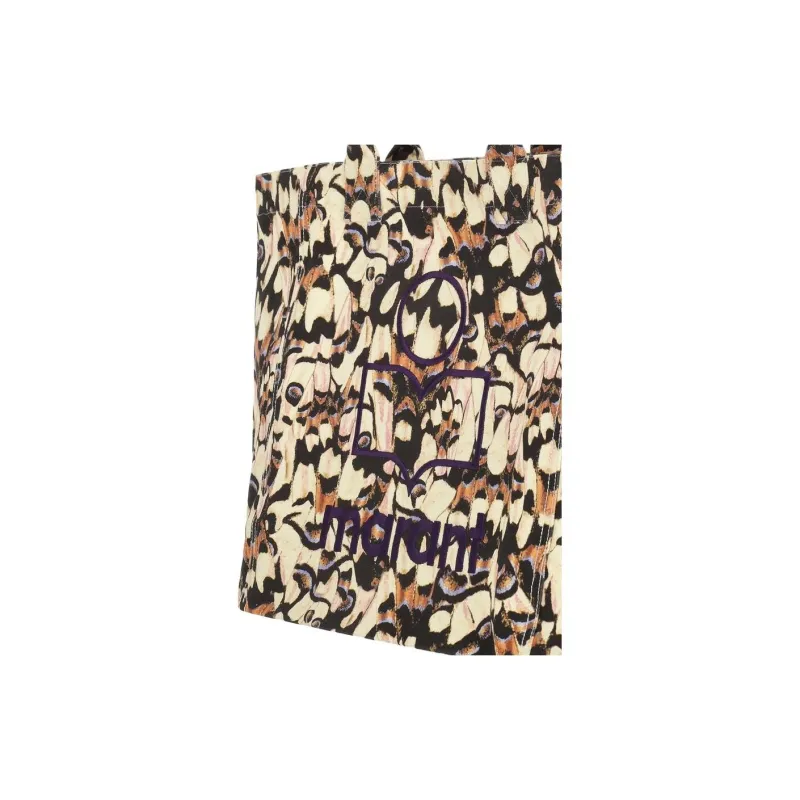 ISABEL MARANT Cotton Tote Bag, Shopping Bag, Handbag Women's Brown & Beige-2