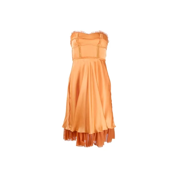 MOSCHINO Sleeveless Dresses Women's Orange-0