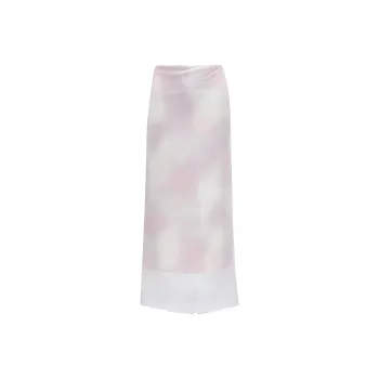 ONLY Denim Long Skirts Women's HD1 Anping Purple White Stripes
