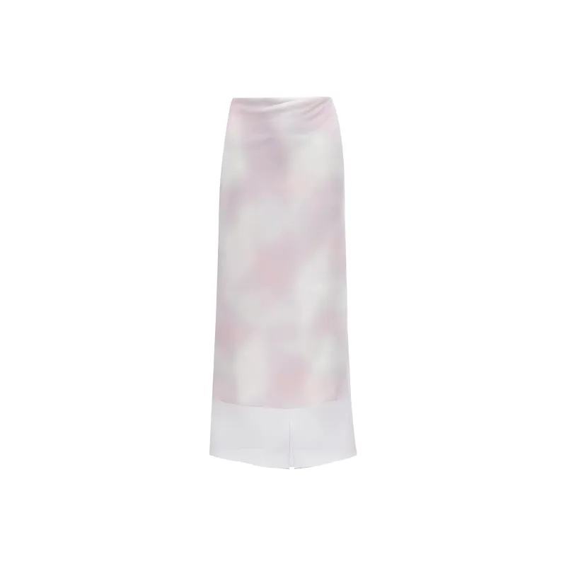 ONLY Denim Long Skirts Women's HD1 Anping Purple White Stripes-0