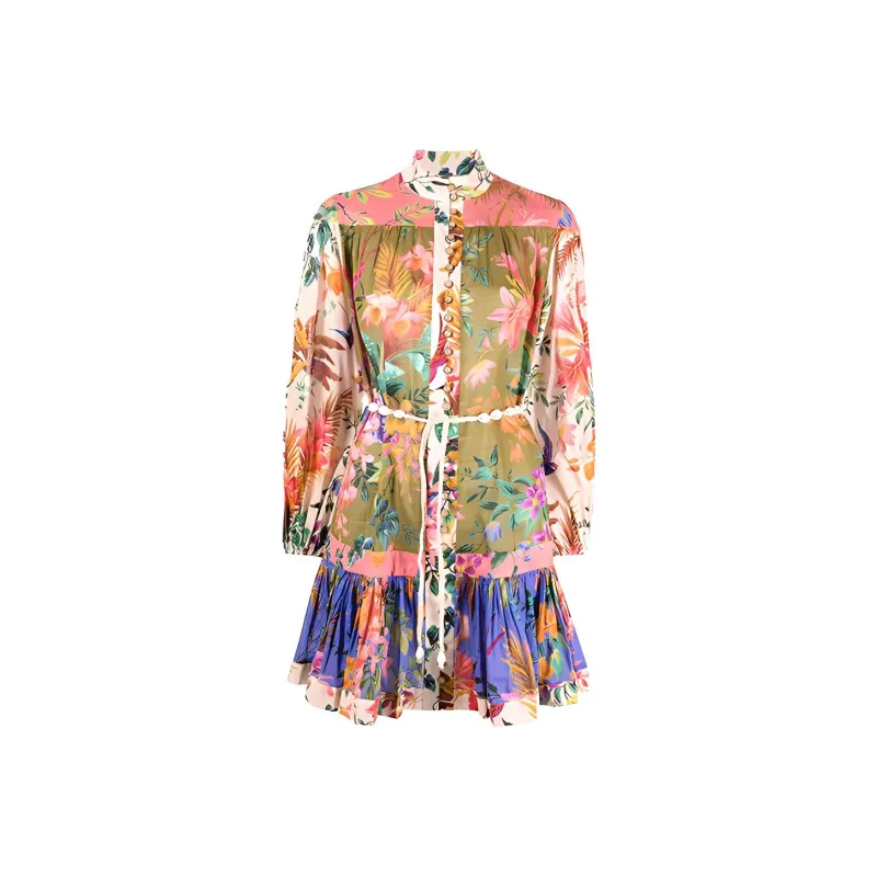 Zimmermann Long-Sleeved Dresses Women's Multicolor-0