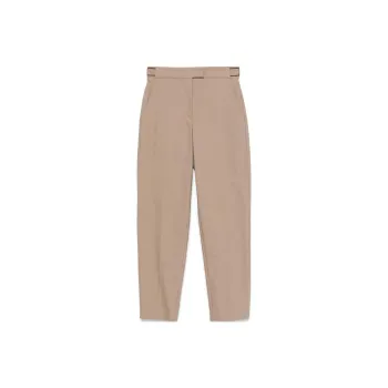 Brunello Cucinelli Stretch Twisted Twill High Waist Trousers