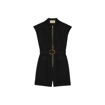 GUCCI GG motif Belted Playsuit