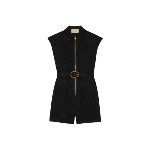 GUCCI GG motif Belted Playsuit