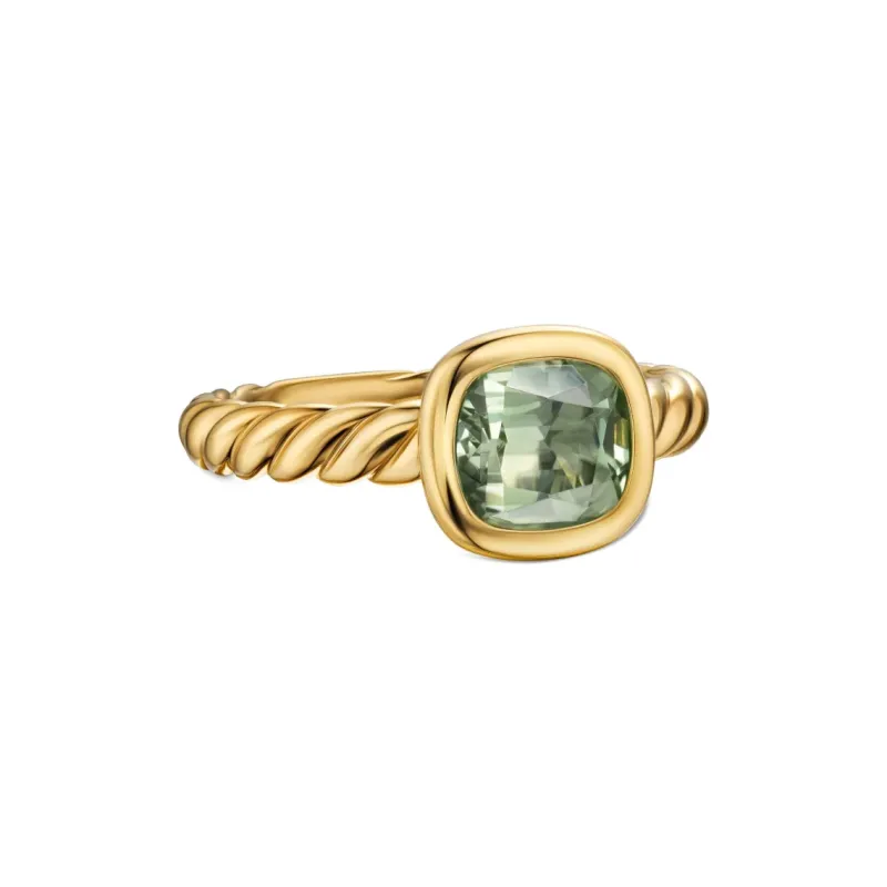 David Yurman 18K Yellow Gold Dy Mercer® Prasiolite Ring-1