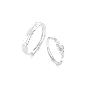 SHK Colored Glaze Zircon Ring Unisex