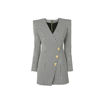 BALMAIN Long-Sleeved Dresses Women's Gray