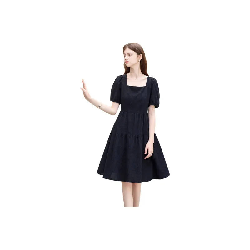TOUCH Short Sleeved Dress Women's Black-0