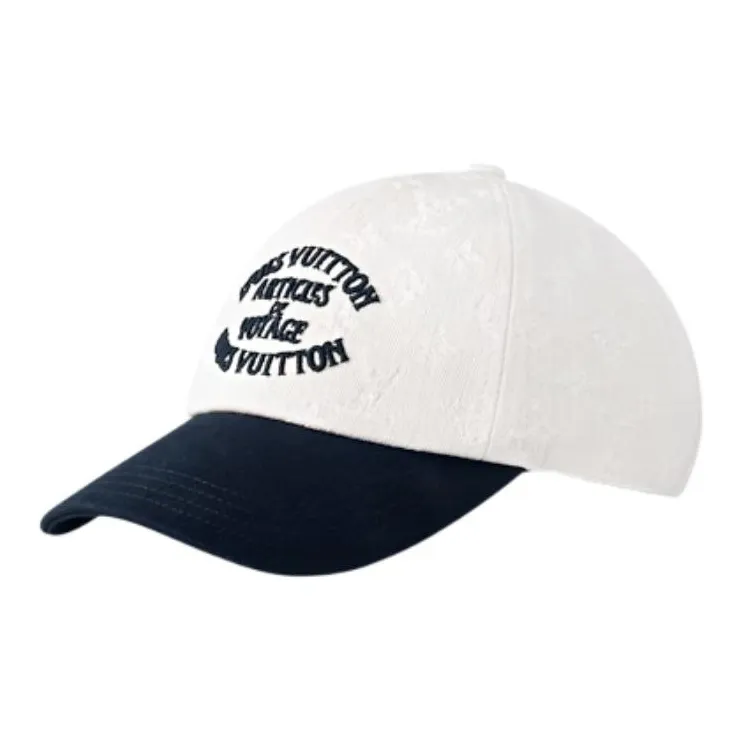 LOUIS VUITTON Cotton, Viscose, Bead Baseball Caps Men's White-0