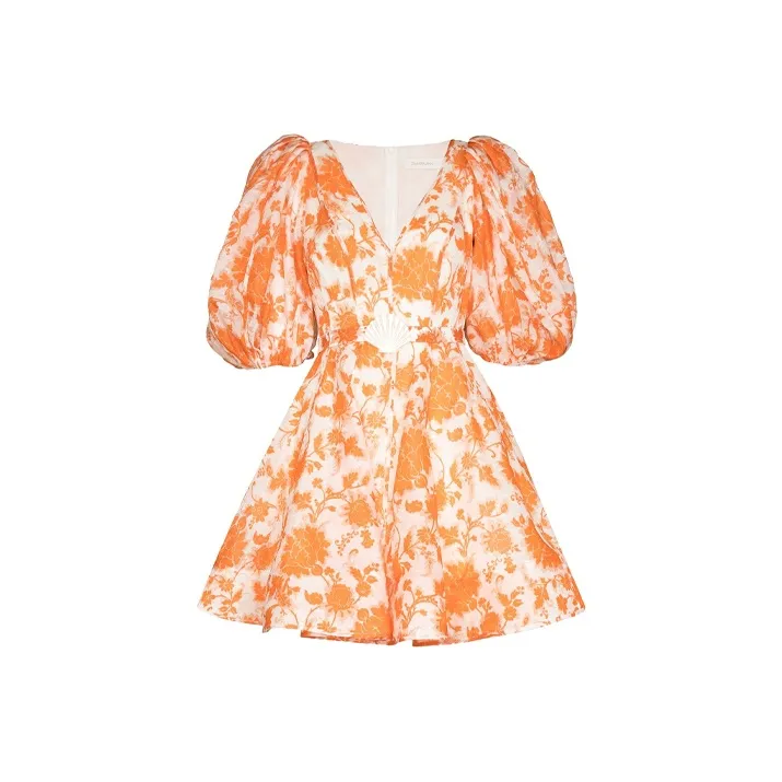 Zimmermann Short-Sleeved Dresses Women's Orange-0