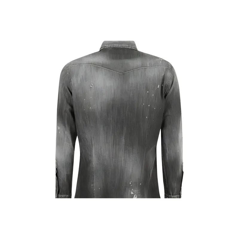 DSQUARED 2 Bleach wash Long sleeve Shirt-5