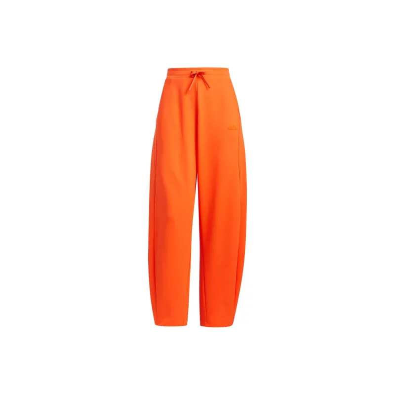 Adidas Fustl Pants Knitted Sweatpants Women's Half Impact Orange-0