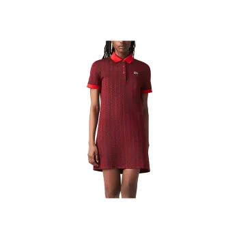 LACOSTE SS22 Dress Women's Dark Red
