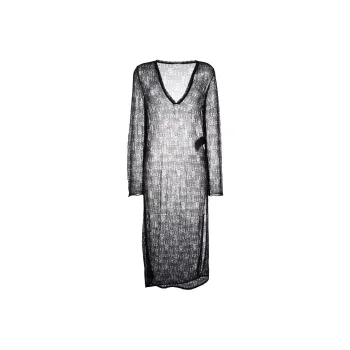 SAINT LAURENT V Neck Long Sleeved Dress
