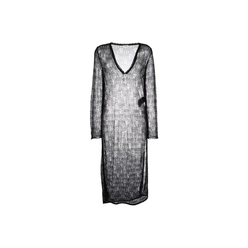 SAINT LAURENT V Neck Long Sleeved Dress-0