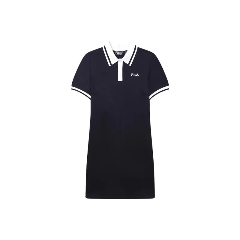 FILA Short Sleeved Dress Women's Legend Blue-0