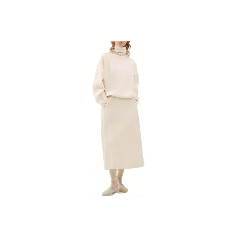 UNIQLO FW23 U Series Denim Long Skirts Women's Light Beige-0