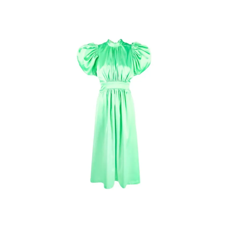 Rotate Short Sleeved Dress Women's Green-0