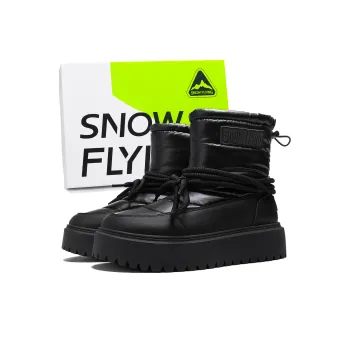 SNOW FLYING Crew Snow Boots Unisex Black