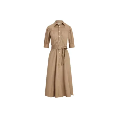Polo Ralph Lauren Short-Sleeved Dresses Women's Brown