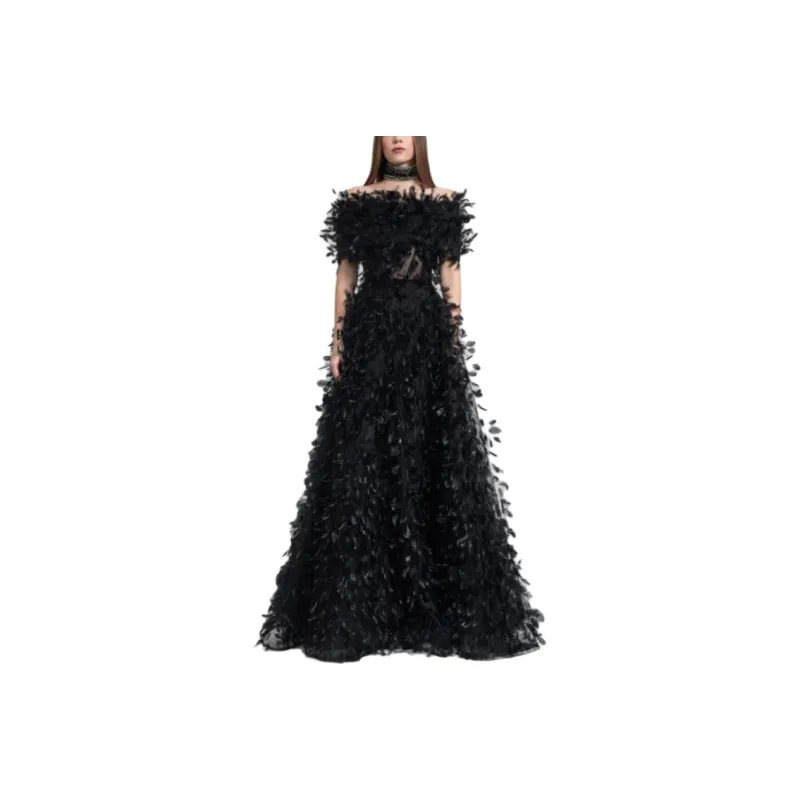 Gemy Maalouf Short-Sleeved Dresses Women's Black-0