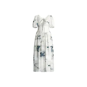 THE SEA LIFE Short Sleeved Dress Women's Spruce Green