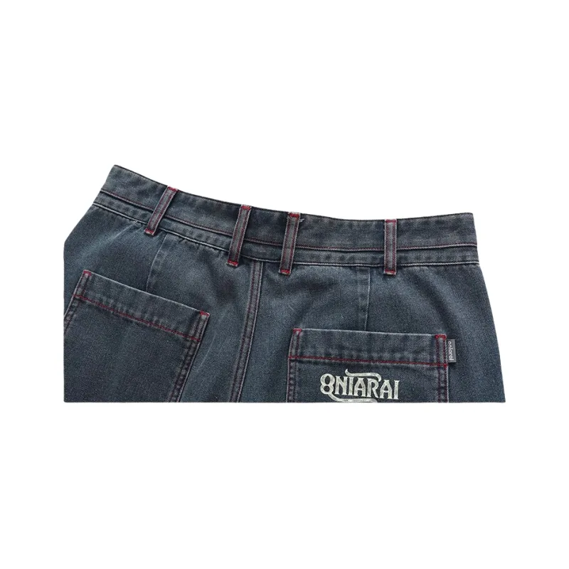 ONIARAI Denim Shorts Men Denim Blue-4