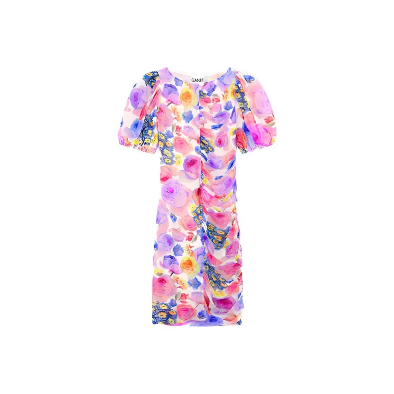 GANNI Mesh Dress 'Multi'-0