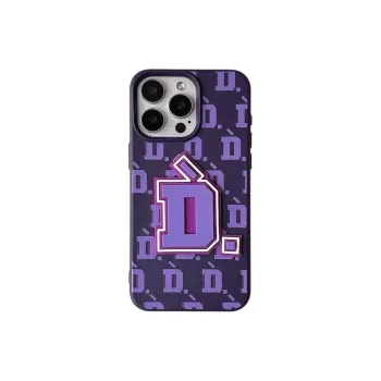 Sopi Leather Material Letter D Phone Cases Compatible With IPhone 16/15 Pro Max/Apple 13/14 Pro/Max