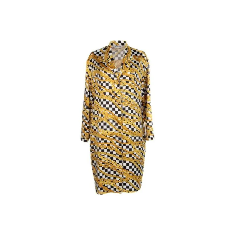 Balenciaga Chain Printed Oversized Dress-0