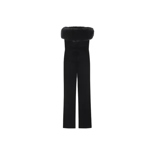 SAINT LAURENT Strapless Velvet Jumpsuit