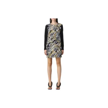 VERSACE JEANS FW22 Long Sleeved Dresses Women's Black