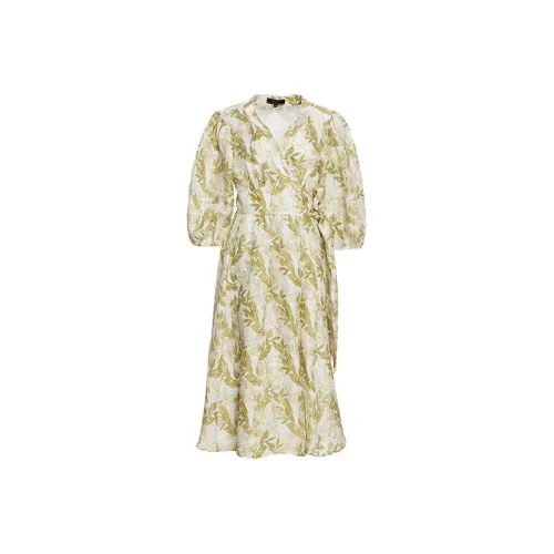BESIONIA SS23 Short Sleeved Dresses Women's Yellow Pattern