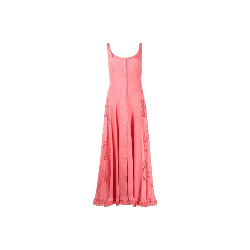 Marine Serre Slip Dresses Women's Red-0