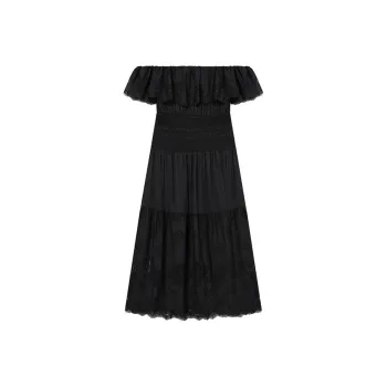 Self-portrait Short-Sleeved Dresses Women's Classic Black