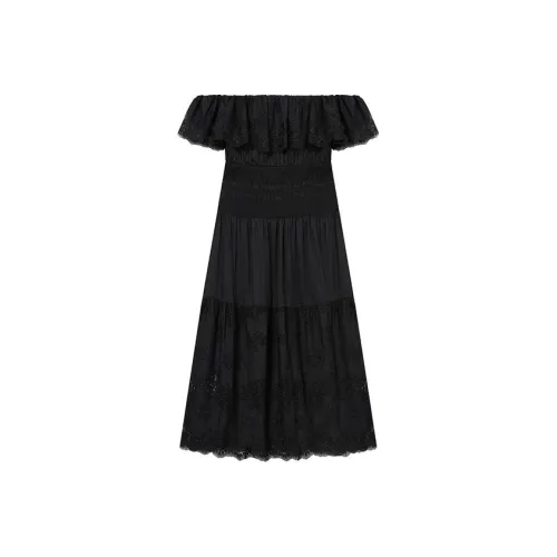 Self portrait Short Sleeved Dresses Women's Classic Black