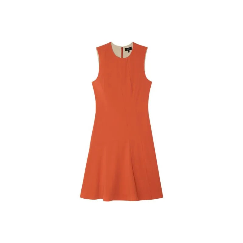 THEORY Sleeveless Dresses Women's Deep Coral-0