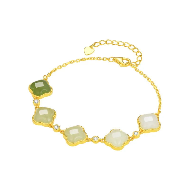 CHOW TAI SENG Hetian Jade Bracelets Green Jade Women's-2